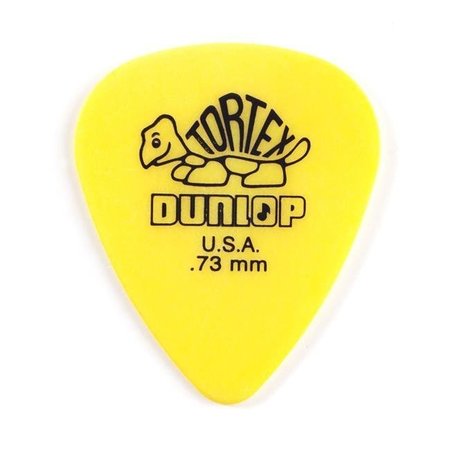DUNLOP Dunlop 418R73-U 73 mm Tortex Guitar Pick; Yellow - 72 Picks 418R73-U